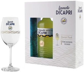 Ликер Molinari Limoncello di Capri 30% 0.7 л + бокал (8017450370227) 1345840 фото