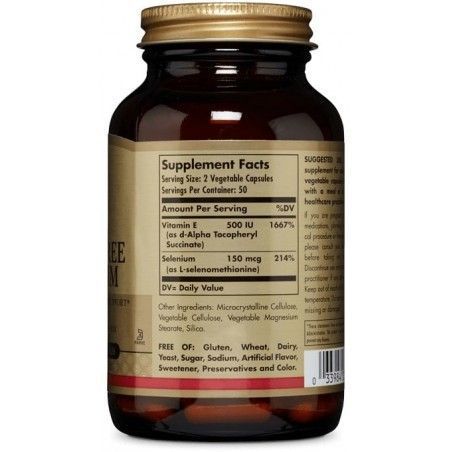 Solgar Vitamin Dry E with Yeast Free Selenium Солгар Витамин E сухой с селеном без дрожжей 1 523581 фото